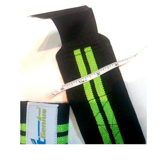 FITGENIUS WEIGHT LIFTING STRAPS POWERLIFTING BODYBUILDING NEW - Picture 3 of 4